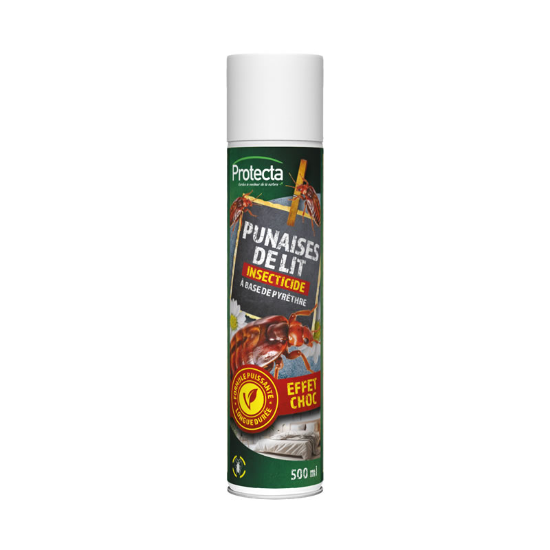 Insecticide anti-punaises de lit à base de pyrèthre - Aerosol de 500ml